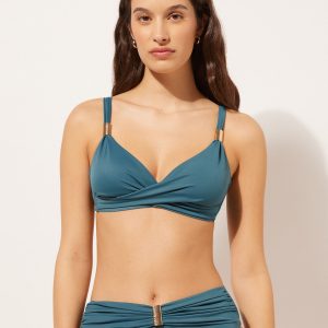 Draped Triangle Swimsuit Top Scultura