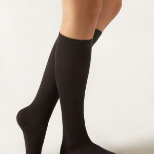 Tall Satin Cotton Socks